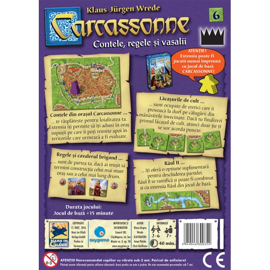 Carcassonne: Contele, regele și vasalii (extensia 6)