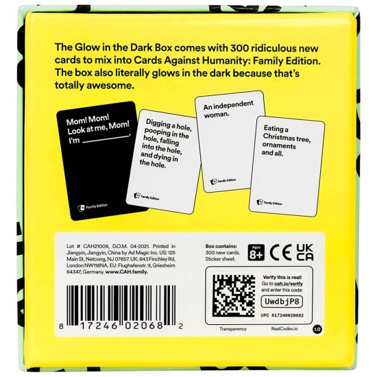 Cards Against Humanity - Family Edition: Glow in the Dark Box