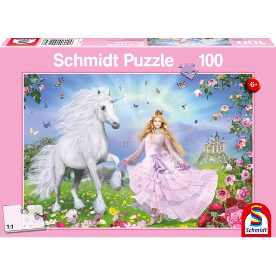 Puzzle Schmidt: Prințesa unicornilor, 100 piese