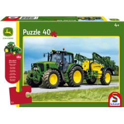 Puzzle Schmidt: John Deere - Tractor 6630 cu pulverizator, 40 piese