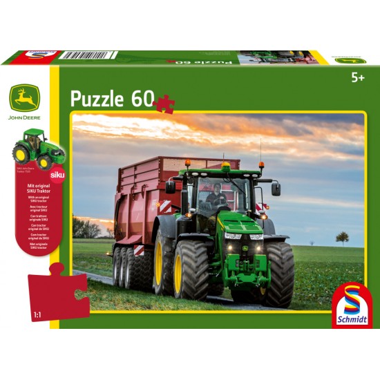 Puzzle Schmidt: John Deere - Tractor 8370R, 60 piese