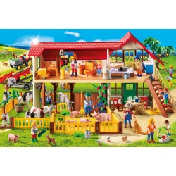 Puzzle Schmidt: playmobil - La fermă, 100 piese