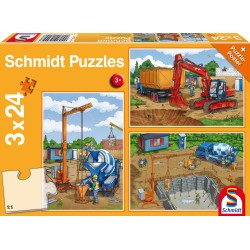 Puzzle Schmidt: Pe șantier, 24 piese
