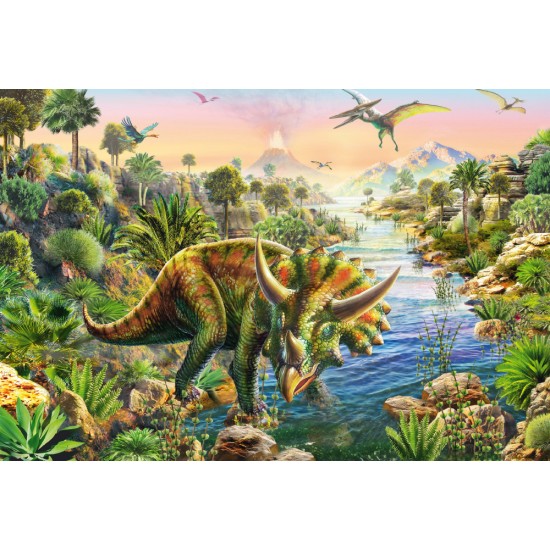 Puzzle Schmidt: Aventurile dinozaurilor, 48 piese
