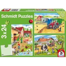 Puzzle Schmidt: La fermă, 24 piese