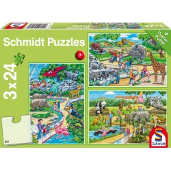 Puzzle Schmidt: O zi la grădina zoologică, 24 piese