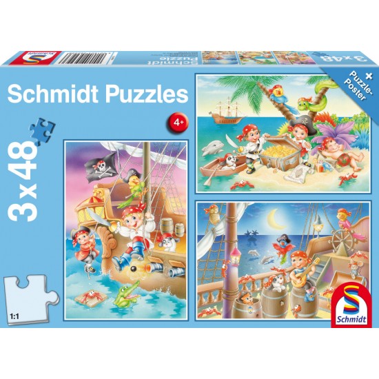 Puzzle Schmidt: Banda de pirați, 48 piese