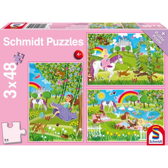 Puzzle Schmidt: Prințesa în curtea regală, 48 piese
