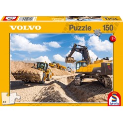 Puzzle Schmidt: Volvo - Utilaje Volvo L120GZ, A40F, EC750D, 150 piese