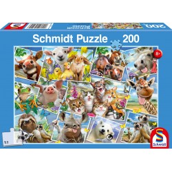 Puzzle Schmidt: Sefie-uri cu animalele, 200 piese