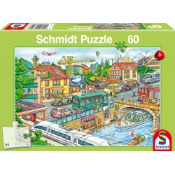 Puzzle Schmidt: Vehicule și trafic, 60 piese