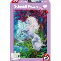 Puzzle Schmidt: Unicorn în Gădina Fermecată, 60 piese