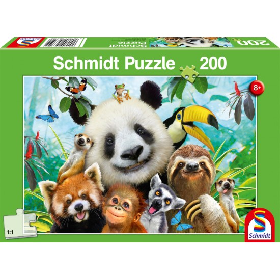 Puzzle Schmidt: Portret de familie în sălbatic, 200 piese