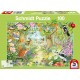 Puzzle Schmidt: Animale în pădure, 100 piese