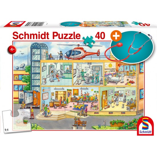 Puzzle Schmidt: În spitalul pentru copii, 40 piese