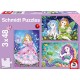 Puzzle Schmidt: Prințesa, zâna și sirena, 48 piese