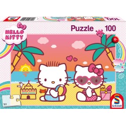 Puzzle Schmidt: Hello Kitty - Distracție la plajă cu Kitty, 100 piese