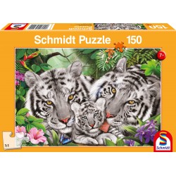 Puzzle Schmidt: Familie de tigri, 150 piese