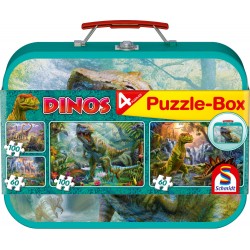 Puzzle Schmidt: Dinozauri, 2x60 piese, 2x100 piese