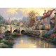 Puzzle Schmidt: Thomas Kinkade - Lângă vechiul pod de piatră, 1000 piese