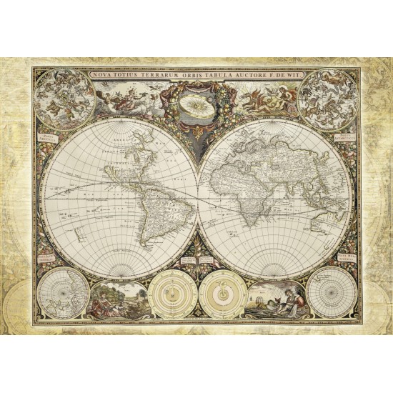 Puzzle Schmidt: Harta istorică a lumii, 2000 piese