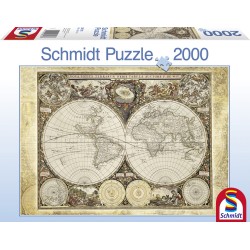 Puzzle Schmidt: Harta istorică a lumii, 2000 piese