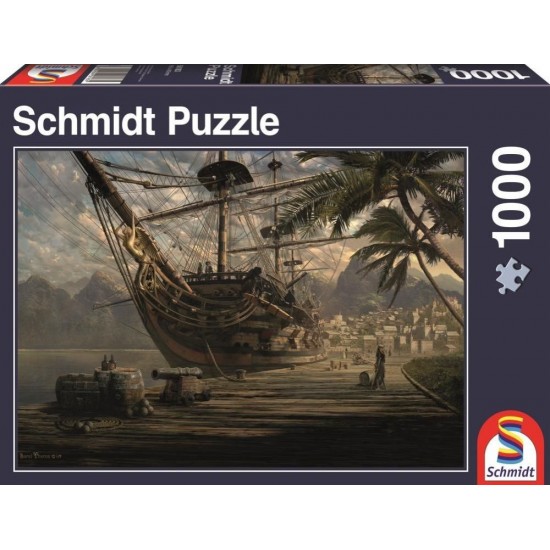 Puzzle Schmidt: Navă ancorată, 1000 piese