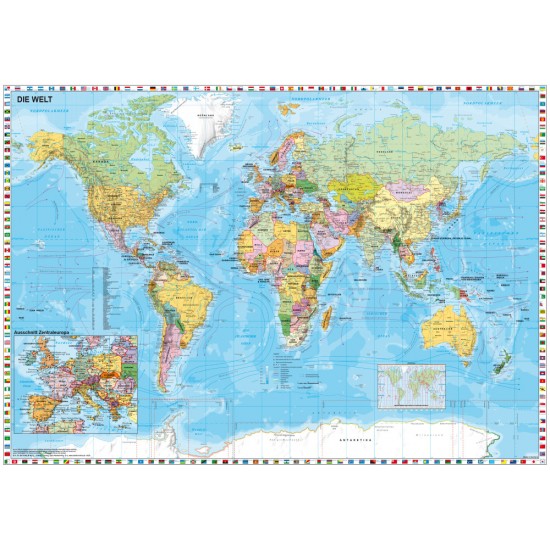Puzzle Schmidt: Harta lumii, 1500 piese