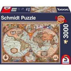 Puzzle Schmidt: Hartă antică, 3000 piese