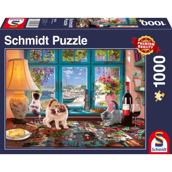 Puzzle Schmidt: Distracție pe masa de puzzle, 1000 piese