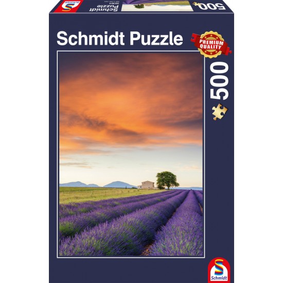 Puzzle Schmidt: Câmp cu lavandă, Provence, 500 piese