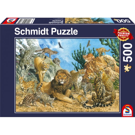 Puzzle Schmidt: Feline mari, 500 piese