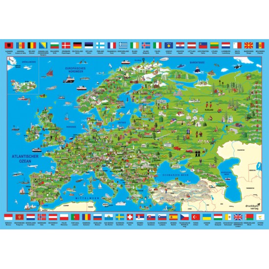 Puzzle Schmidt: Descoperă Europa, 500 piese