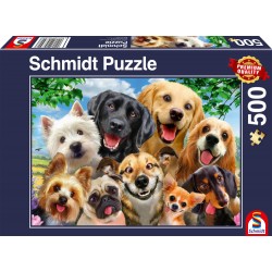 Puzzle Schmidt: Selfie de câine, 500 piese