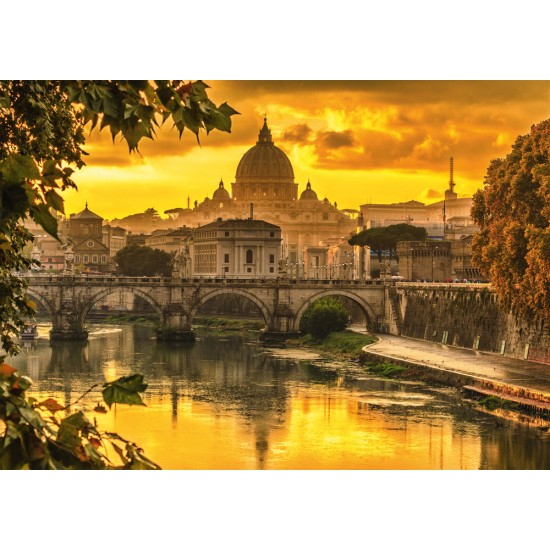 Puzzle Schmidt: Lumina de aur peste Roma, 1000 piese