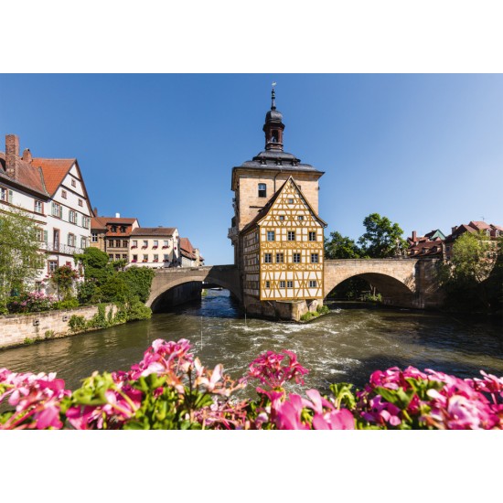 Puzzle Schmidt: Bamberg, Regnitz și Primăria Veche, 1000 piese