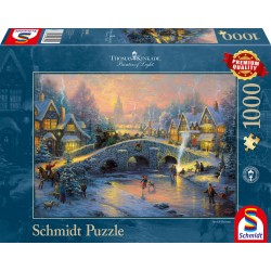 Puzzle Schmidt: Thomas Kinkade - Spiritul crăciunului, 1000 piese