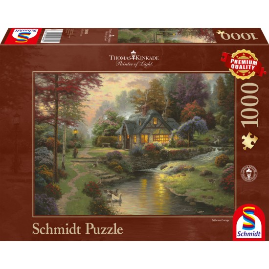 Puzzle Schmidt: Thomas Kinkade - Conac la malul lacului, 1000 piese