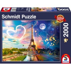 Puzzle Schmidt: Paris, zi și noapte, 2000 piese