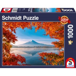 Puzzle Schmidt: Magia toamnei pe Muntele Fuji, 1000 piese