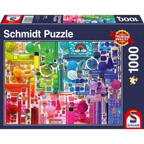 Puzzle Schmidt: Culorile curcubeului, 1000 piese