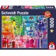 Puzzle Schmidt: Culorile curcubeului, 1000 piese