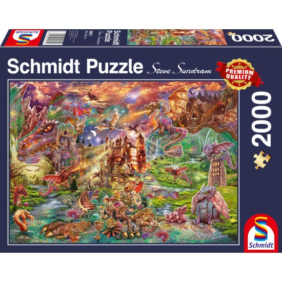 Puzzle Schmidt: Comoara dragonului, 2000 piese