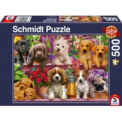 Puzzle Schmidt: Câini pe raft, 500 piese