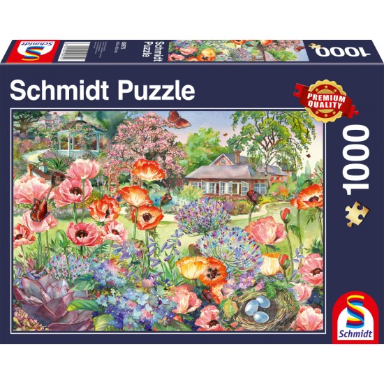 Puzzle Schmidt: Grădina înflorită, 1000 piese