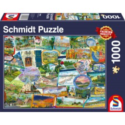 Puzzle Schmidt: Autocolante de călătorie, 1000 piese