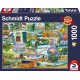 Puzzle Schmidt: Autocolante de călătorie, 1000 piese