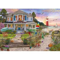 Puzzle Schmidt: Casa de pe plajă, 1000 piese