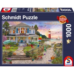 Puzzle Schmidt: Casa de pe plajă, 1000 piese