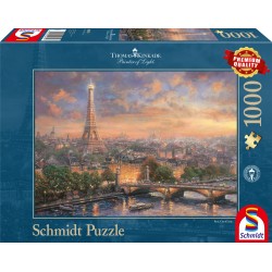 Puzzle Schmidt: Thomas Kinkade - Paris, orașul iubirii, 1000 piese